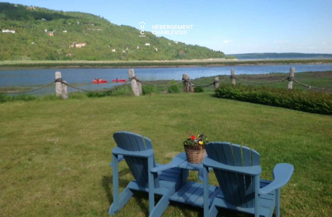 BEL-175 - Panorama sur cap, rivière, île et fleuve, idéal pour des vacances et télétravail