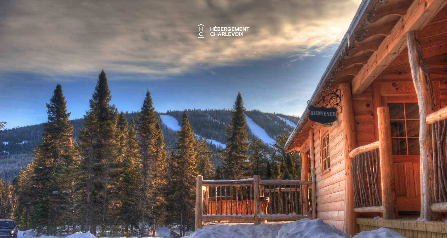 CAB-20 - A very large half-log cabin in the heart of the Canadian forest.