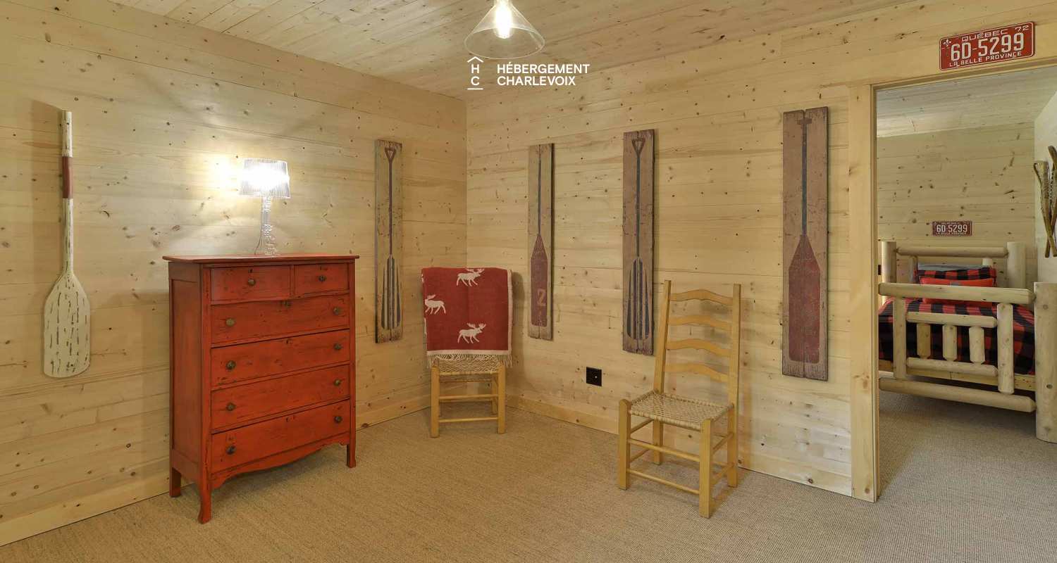 CAB-20 - A very large half-log cabin in the heart of the Canadian forest.