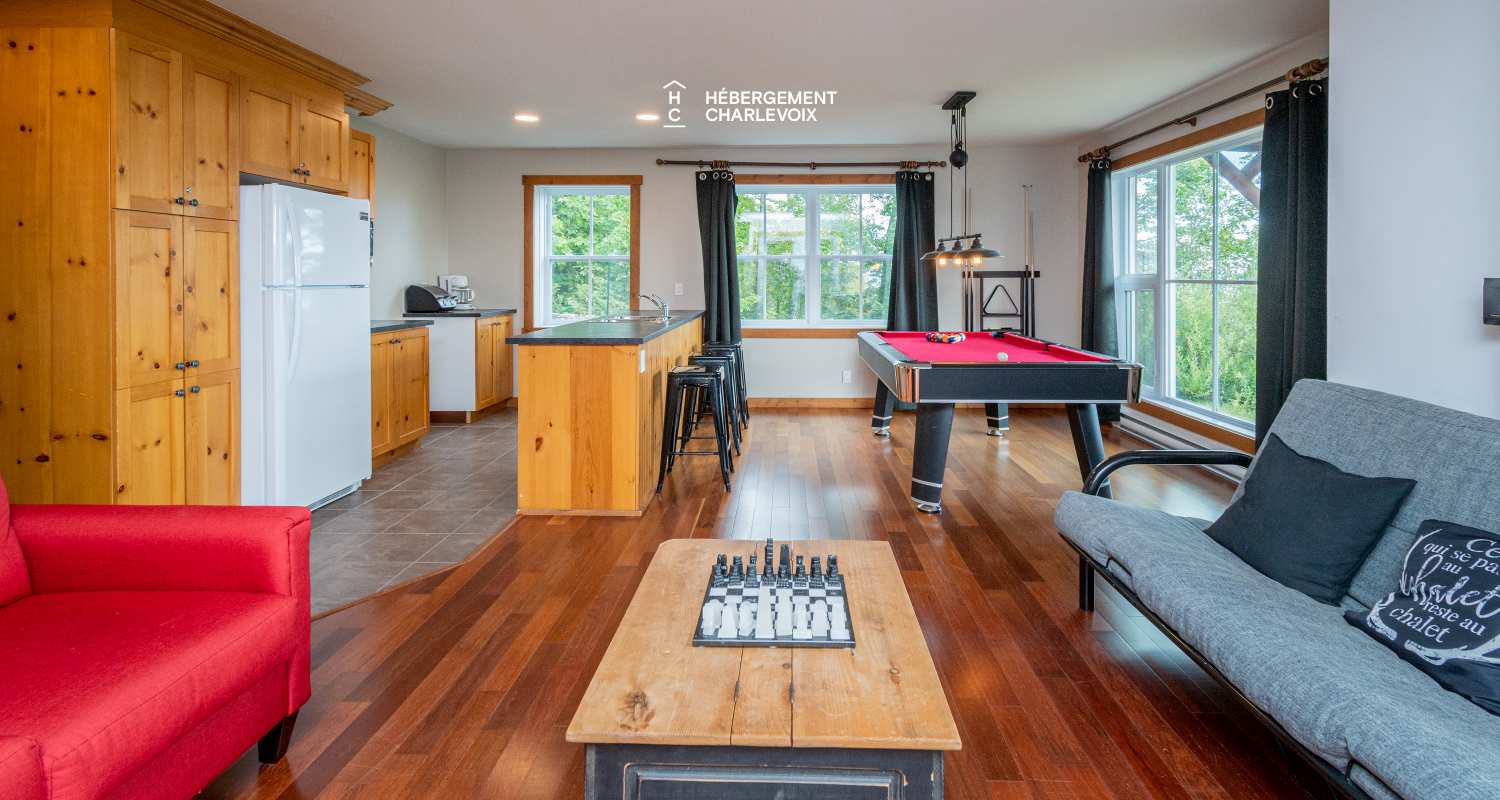 FOR-141 - Le plaisir vous attend !  SPA, sauna, vue sur le fleuve...