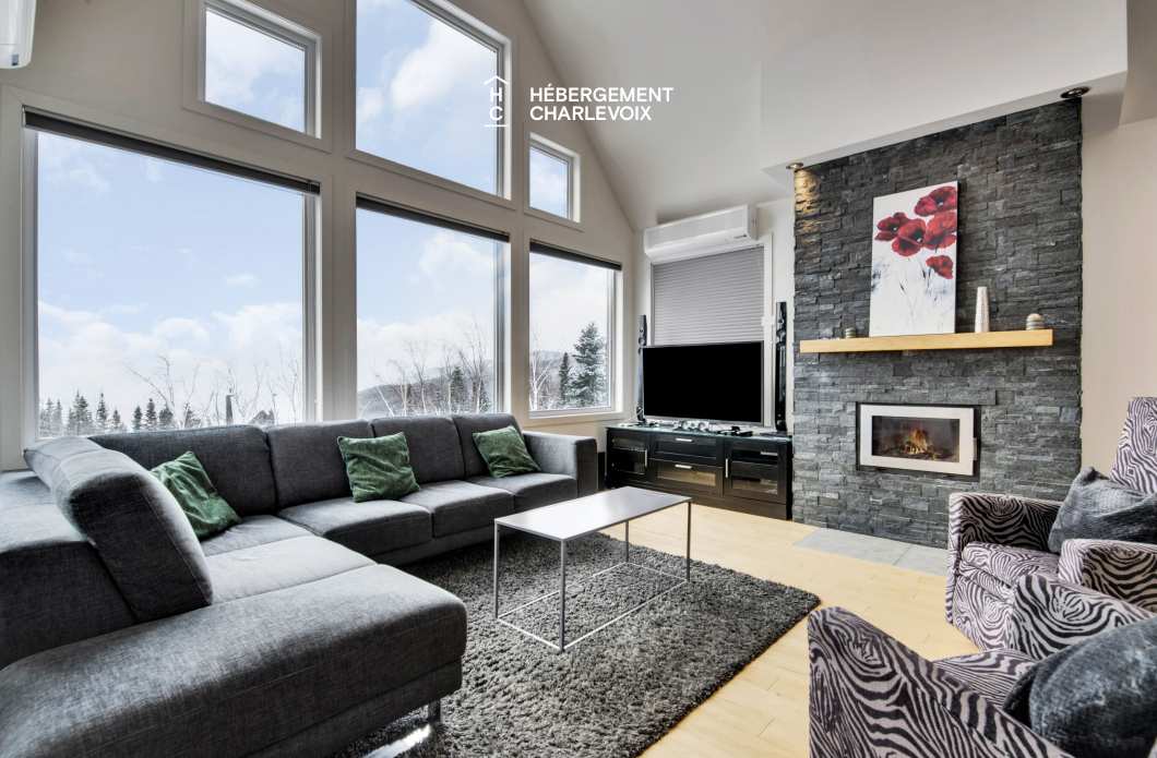 JAM-62 - Chalet confortable avec une vue imprenable sur le fleuve et les pentes
