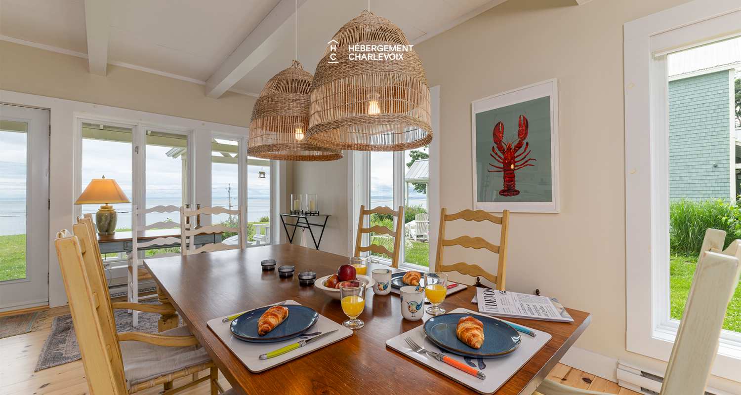 MER-294 - Un petit paradis avec une vue incroyable sur le Fleuve St-Laurent tout au long de l'année! 