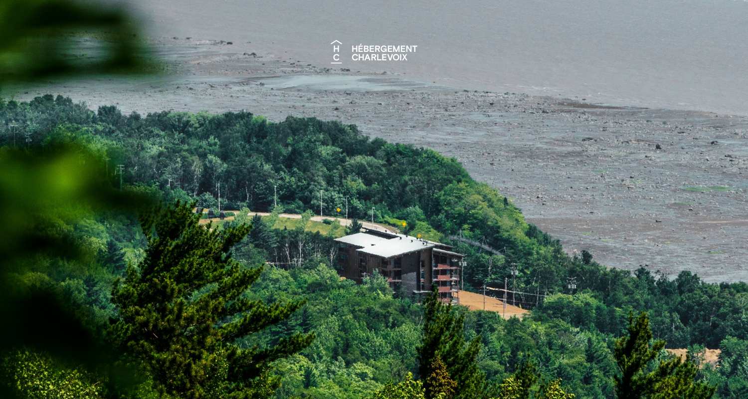 Cache 3 chambres, 1 lit King, 1 lit Queen, 2 lits simples superposés, 1 divan-lit - unité de coin - 1 à 8 personnes - Situé à moins 200 mètres du télésiège