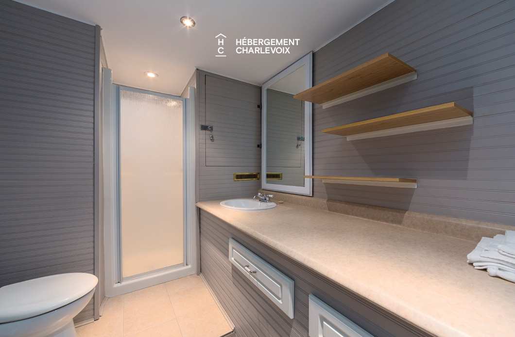 CHU-35 - Un spa accompagné d'une petite cascade d'eau
